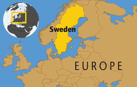 Sweden in the map